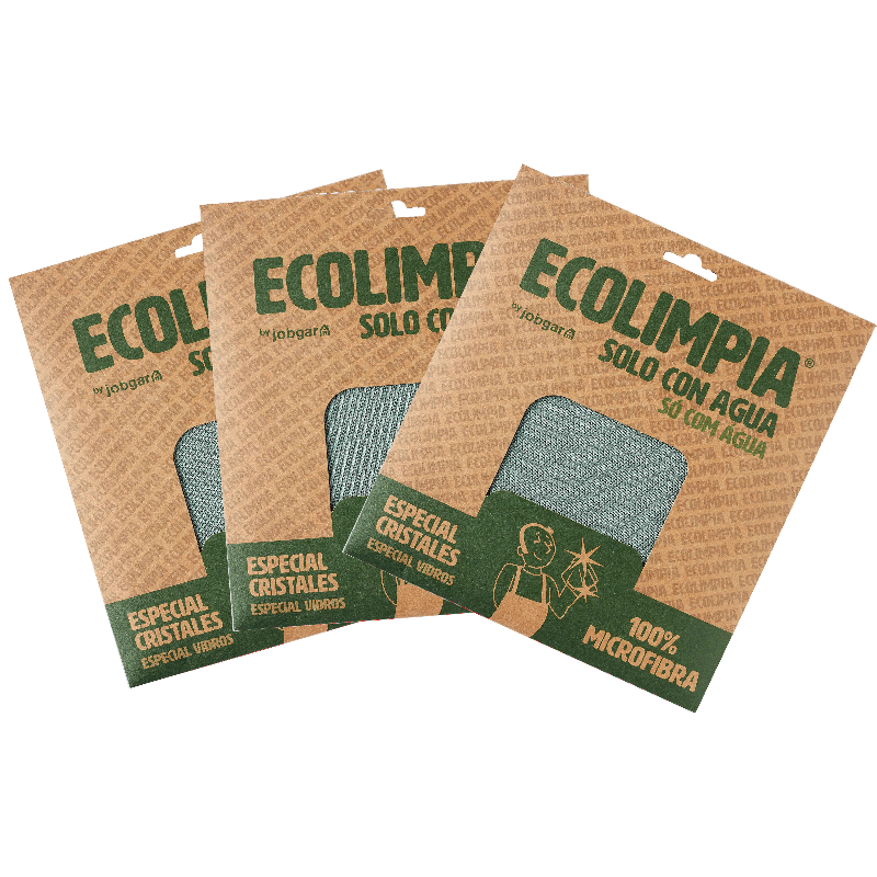 Pack 3 Bayetas ECOLIMPIA especial Cristales